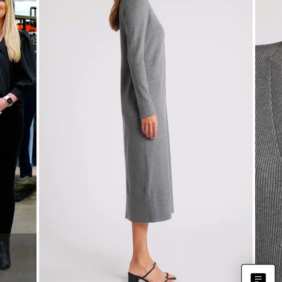 NWT Long Sleeve V Neck button up dress by Caslon Size Medium - Picture 4 of 5